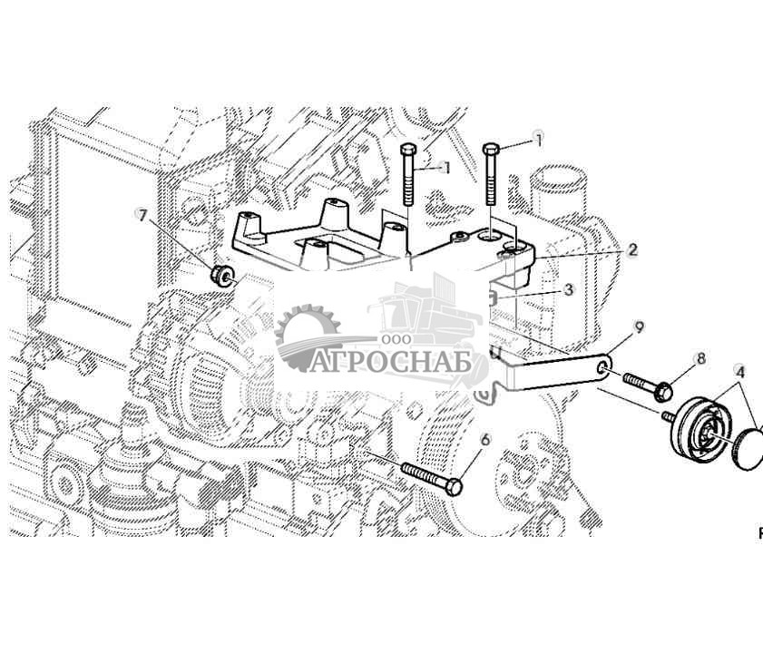 КРЕПЕЖНЫЕ ДЕТАЛИ ГЕНЕРАТОРА ПЕРЕМЕННОГО ТОКА (С ВОЗДУШНЫМ КОМПРЕССОРОМ  КОНДИЦИОНЕРОМ ВОЗДУХА) 